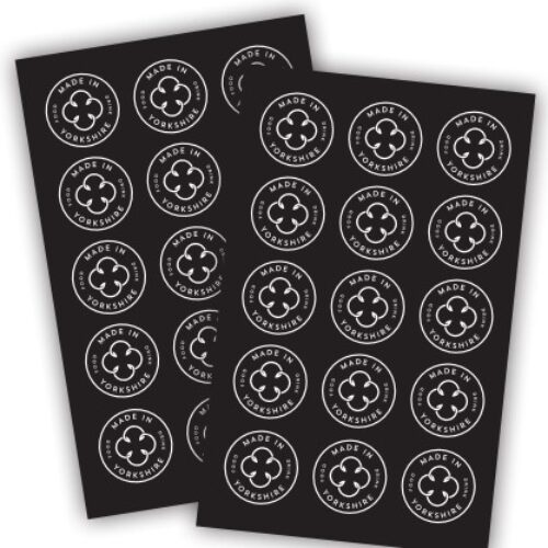 yorkshire mark brand sticker sheets with made in yorkshire logo